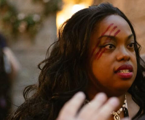 Victoria Reve as Kalliope Switft-Strike, Black Fury Garou in Darkness Emergent: Las Vegas by By Night Studios.